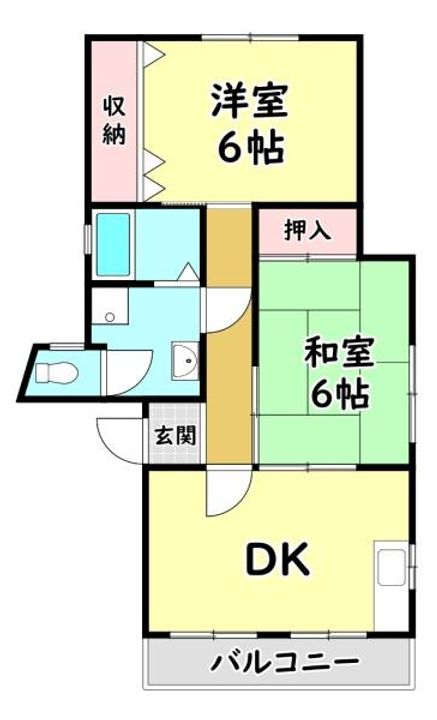 大阪府寝屋川市清水町(マンション)の賃貸物件の間取り