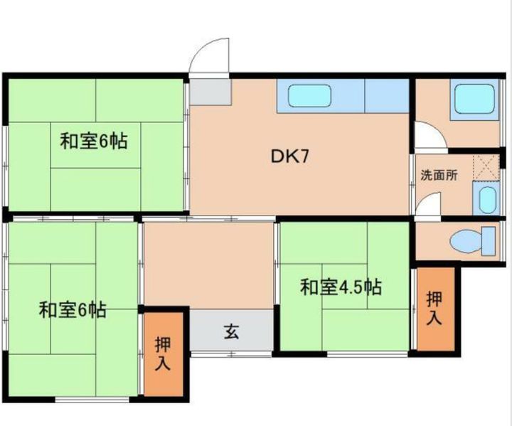 宮城県仙台市若林区今泉1(一戸建)の賃貸物件の間取り