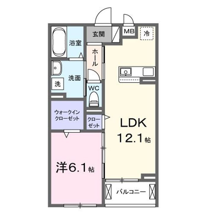 大阪府寝屋川市打上元町(アパート)の賃貸物件の間取り