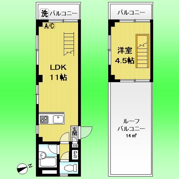 阿佐ヶ谷サウスウィングの間取り