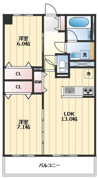 リリーヴィレッジGRACEの間取り