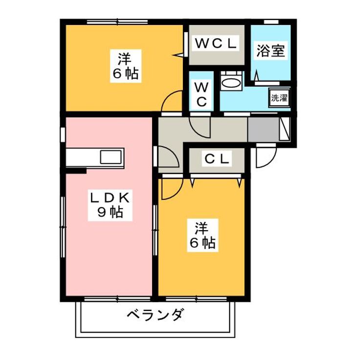 グランディアコートAの間取り