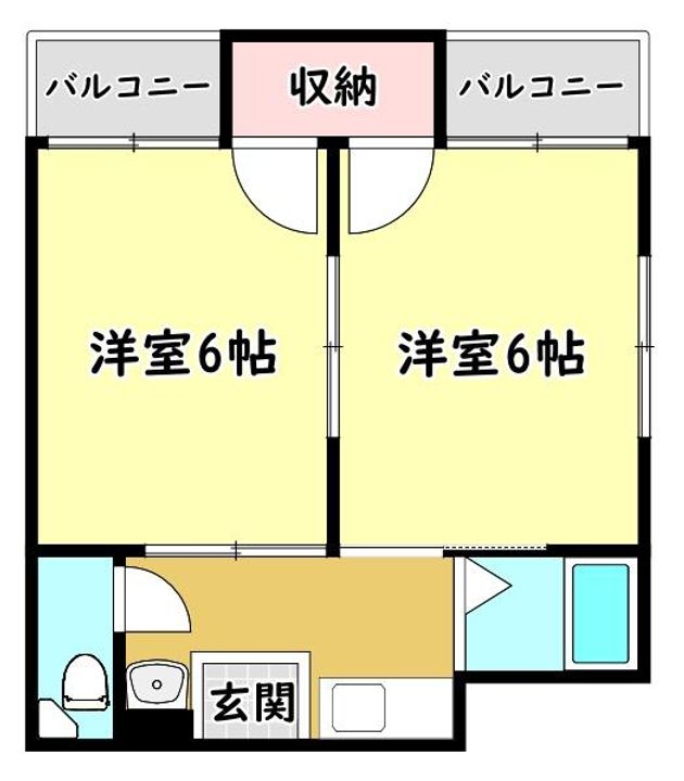 大阪府門真市北岸和田1(マンション)の賃貸物件の間取り