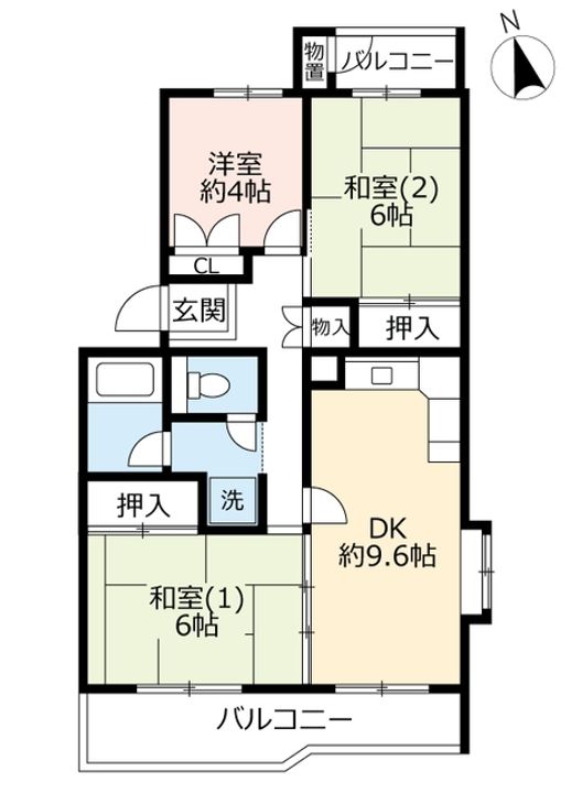 UR洛西境谷東の間取り