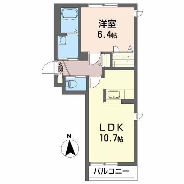 福島県郡山市富田西6(アパート)の賃貸物件の間取り