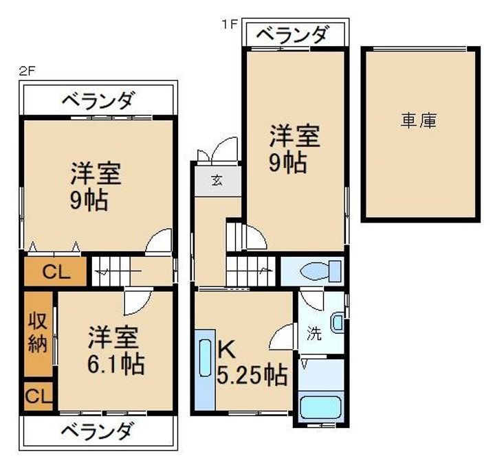 大阪府枚方市藤阪元町3(一戸建)の賃貸物件の間取り