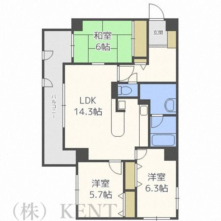 ダイアパレス山の手の間取り