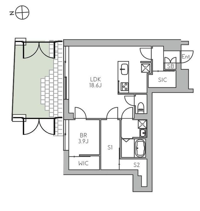 THE GRANDUO CHITOFUNAの間取り
