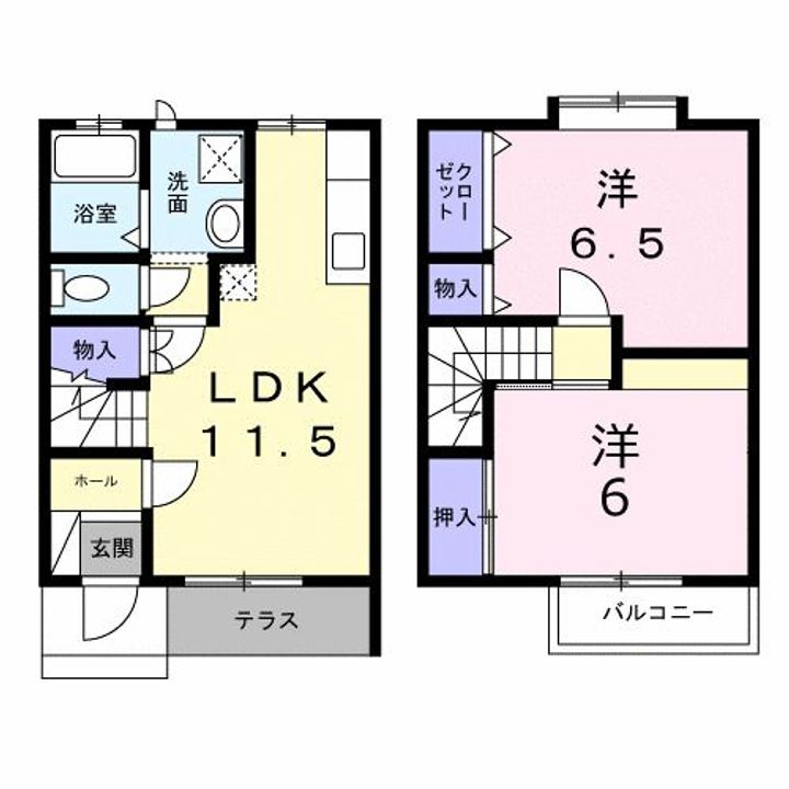新潟県村上市上片町(アパート)の賃貸物件の間取り