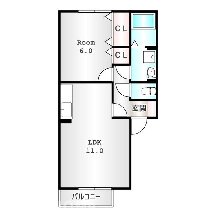 群馬県高崎市南新波町(アパート)の賃貸物件の間取り