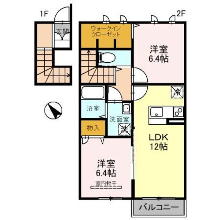 栃木県日光市森友(アパート)の賃貸物件の間取り