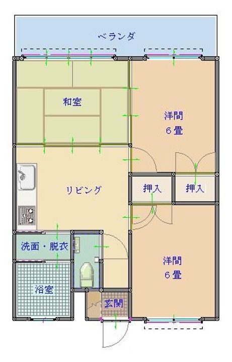 知念マンションの間取り
