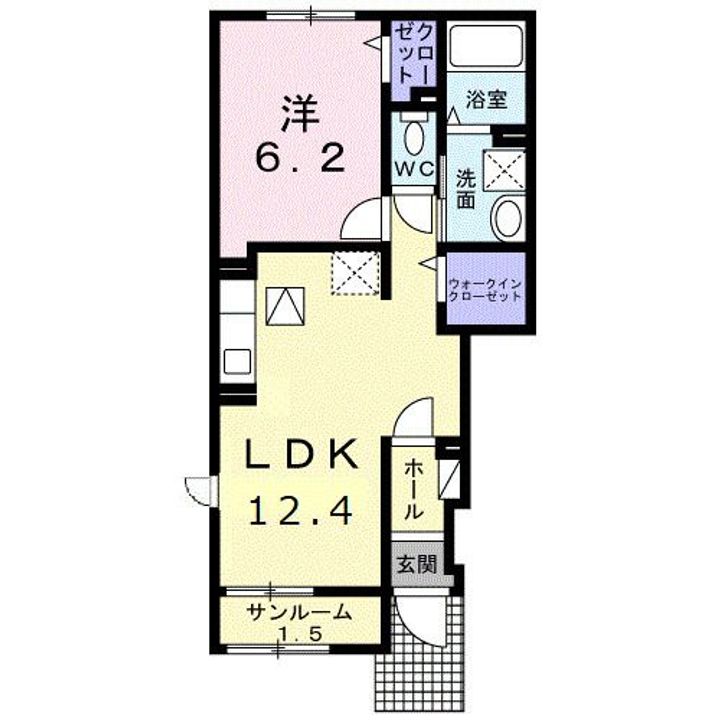 東京都日野市神明4(アパート)の賃貸物件の間取り