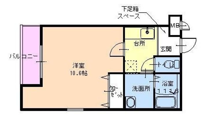 大阪府堺市西区浜寺石津町西4(アパート)の賃貸物件の間取り