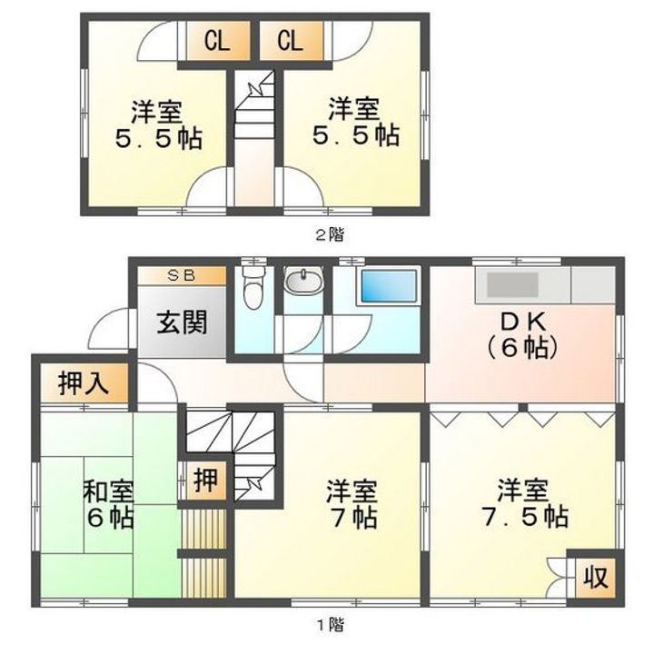 三重県津市阿漕町津興(一戸建)の賃貸物件の間取り