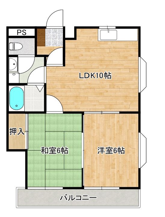 高知県高知市一宮東町2(マンション)の賃貸物件の間取り