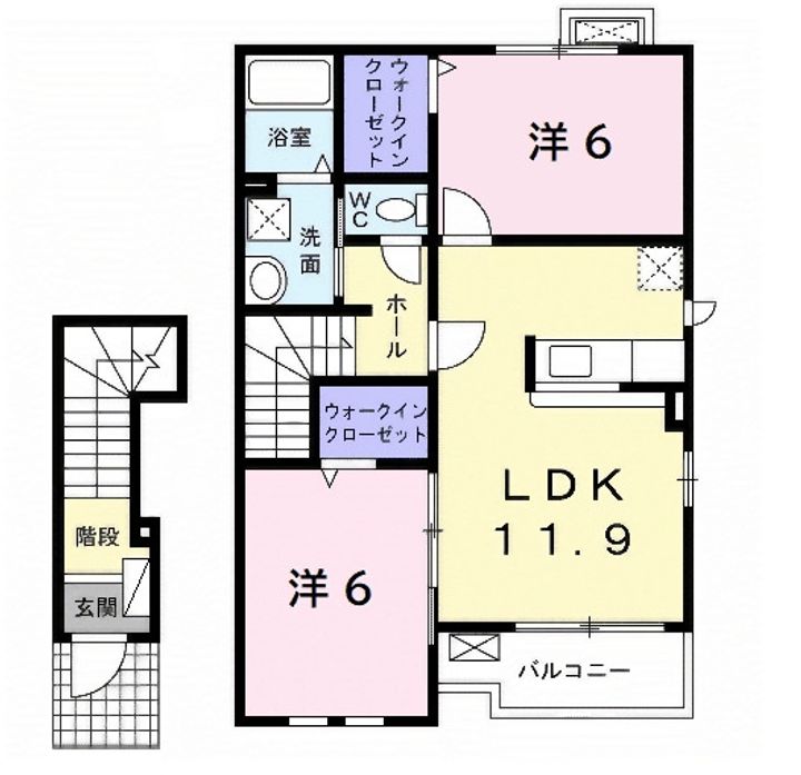 千葉県茂原市茂原西(アパート)の賃貸物件の間取り