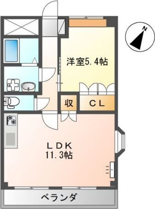 アーバニーハイムIの間取り
