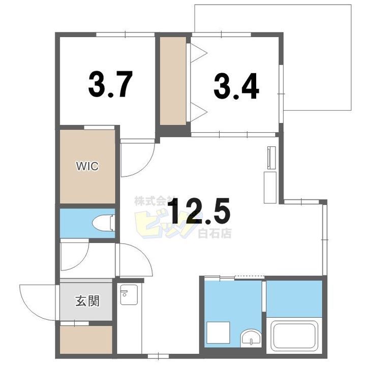 Bell Court東札幌(ベルコート東札幌)の間取り