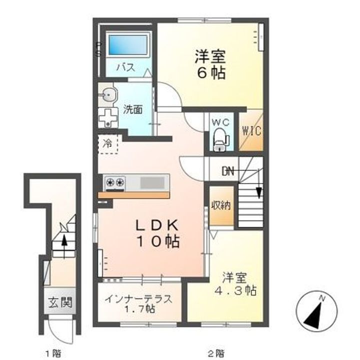 クラシアAの間取り