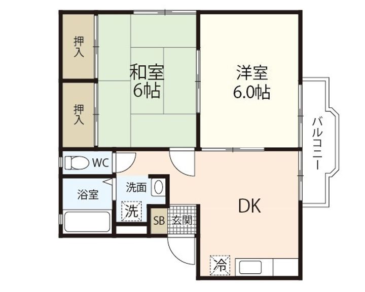 ウインドシティ府中Bの間取り