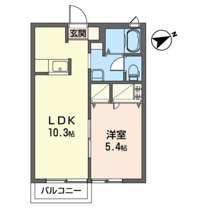 福島県郡山市笹川1(アパート)の賃貸物件の間取り