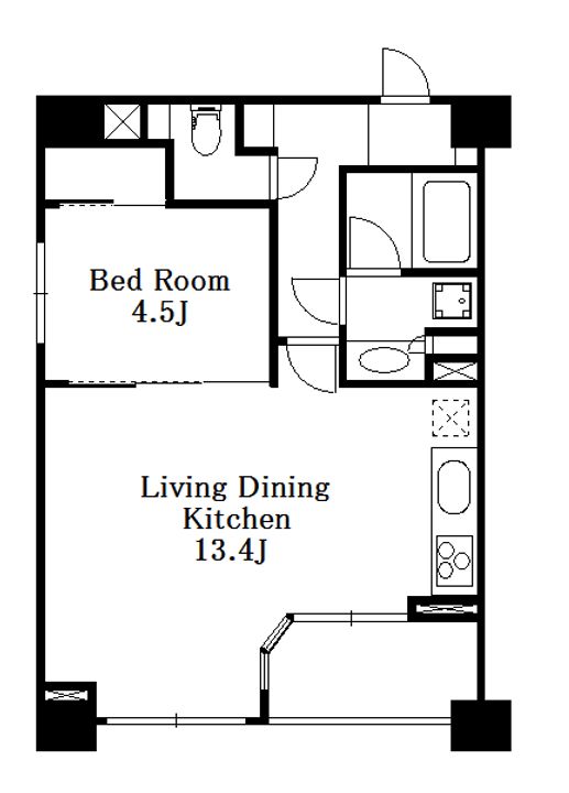 東京都中野区新井5(マンション)の賃貸物件の間取り