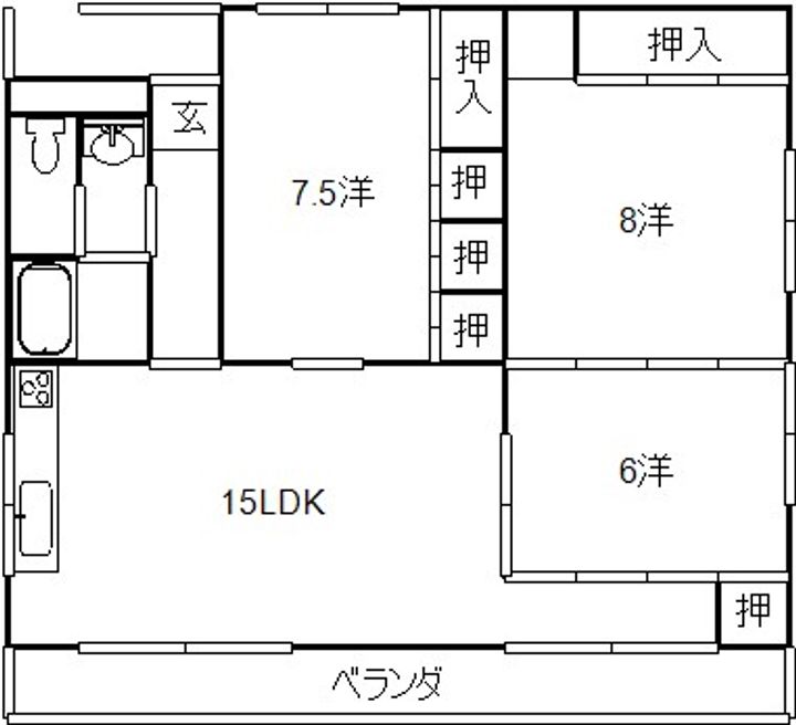 メゾン東邦V 401の間取り