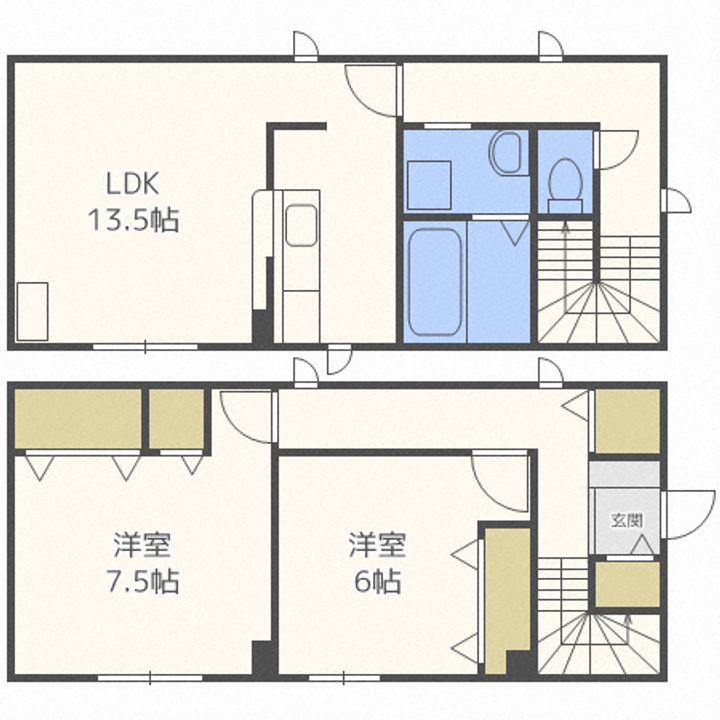 北海道札幌市東区北四十一条東5(一戸建)の賃貸物件の間取り
