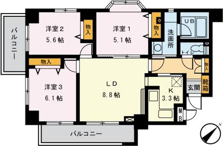 ユーキャッスルの間取り