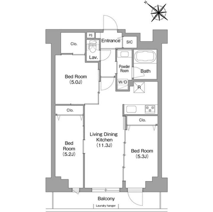 コンフォリア・リヴ豊洲キャナルの間取り
