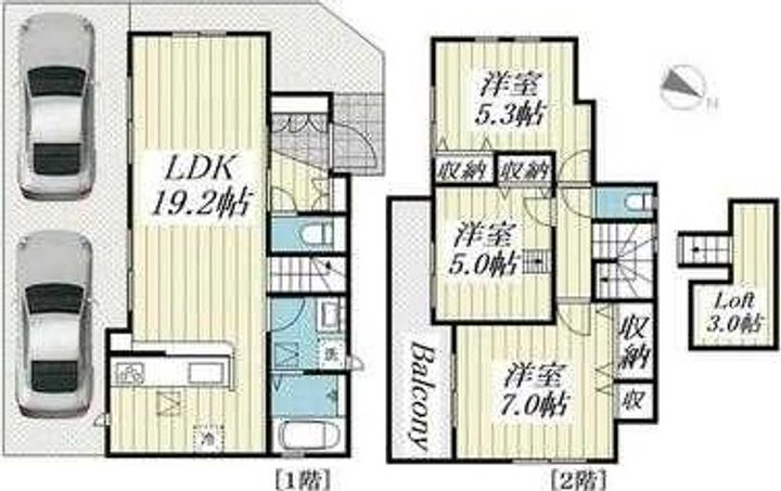 東京都八王子市犬目町(一戸建)の賃貸物件の間取り