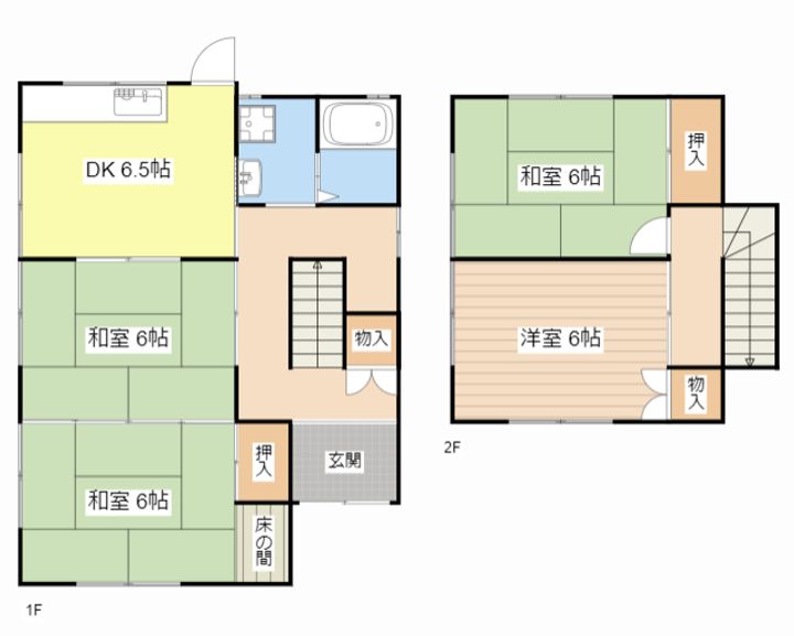 滋賀県甲賀市水口町山(一戸建)の賃貸物件の間取り