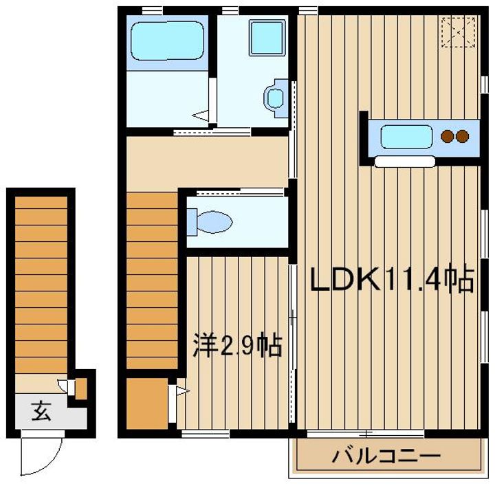東京都練馬区石神井町2(アパート)の賃貸物件の間取り