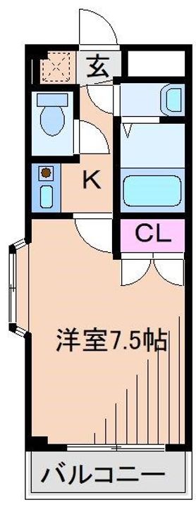 神奈川県横浜市港北区樽町3(マンション)の賃貸物件の間取り