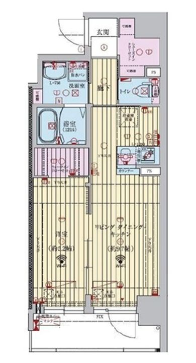 大阪府大阪市北区本庄東1(マンション)の賃貸物件の間取り