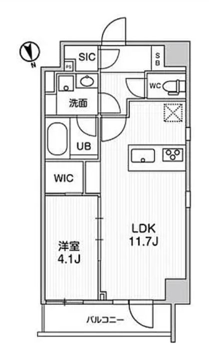 東京都台東区浅草3(マンション)の賃貸物件の間取り