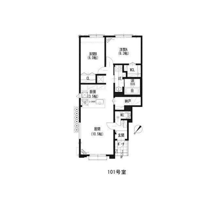 仮)パストラーレ 八軒5西2の間取り