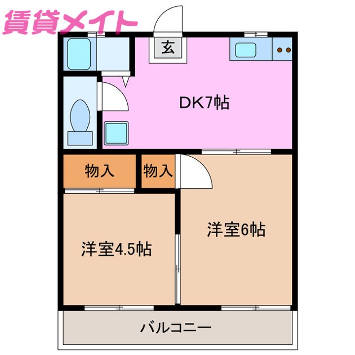 コーポ原の間取り