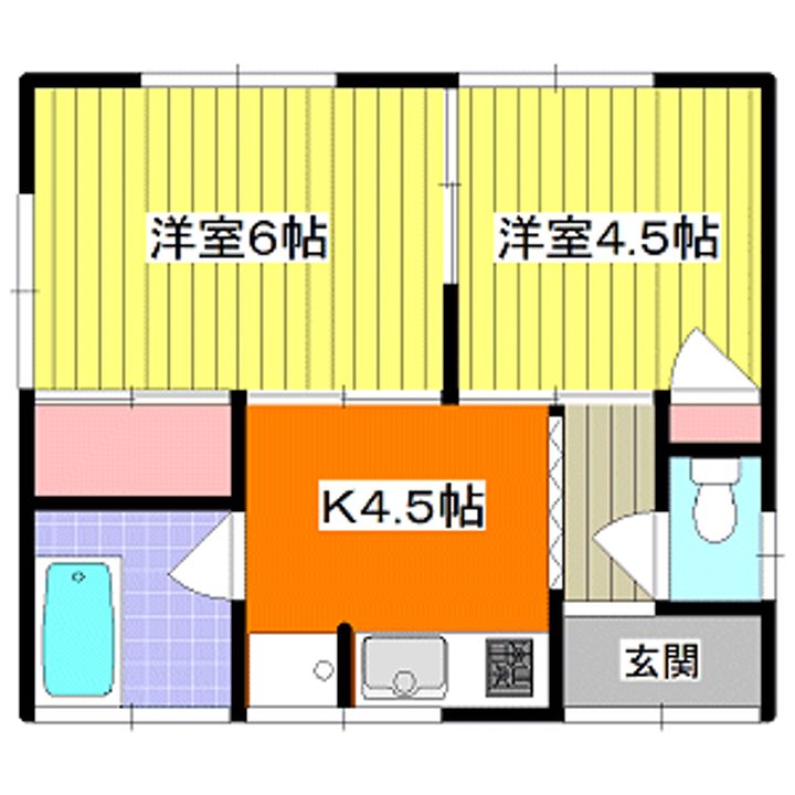 千葉県銚子市犬吠埼(一戸建)の賃貸物件の間取り