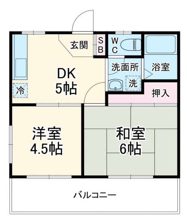 東住吉マンションの間取り