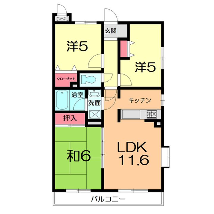 シャルム磯部の間取り
