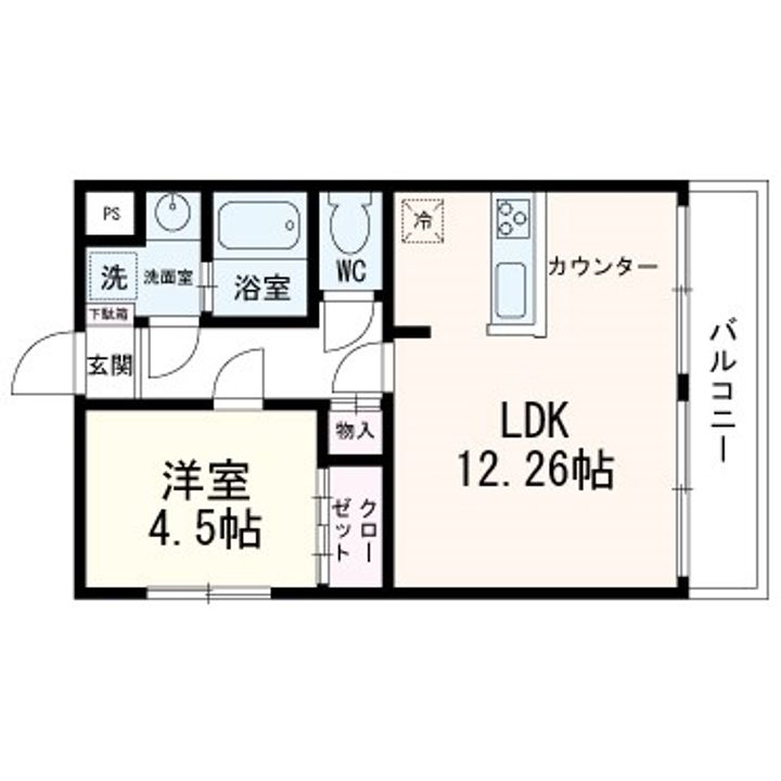 宮城県仙台市青葉区小松島4(マンション)の賃貸物件の間取り