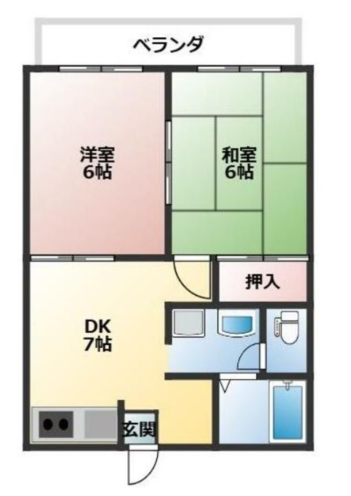 コーポ静の間取り