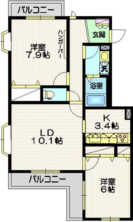 東京都品川区東五反田5(マンション)の賃貸物件の間取り