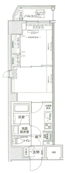東京都墨田区錦糸2(マンション)の賃貸物件の間取り