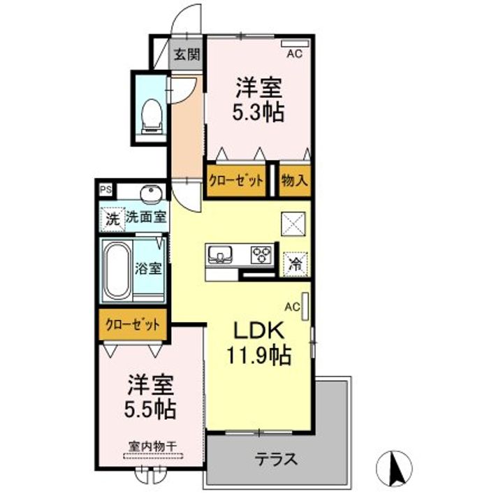 D-room新生の間取り