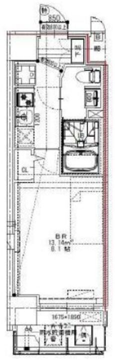 東京都墨田区錦糸1(マンション)の賃貸物件の間取り
