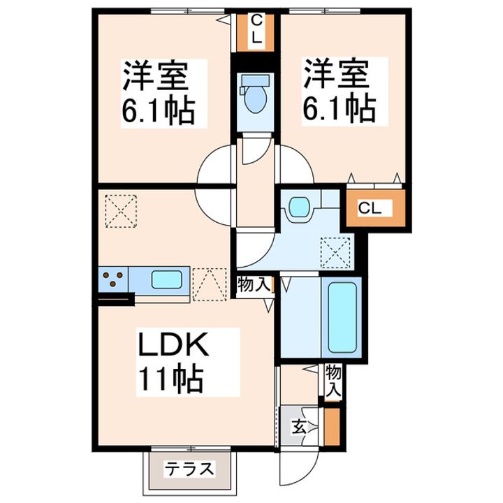 クレールの間取り