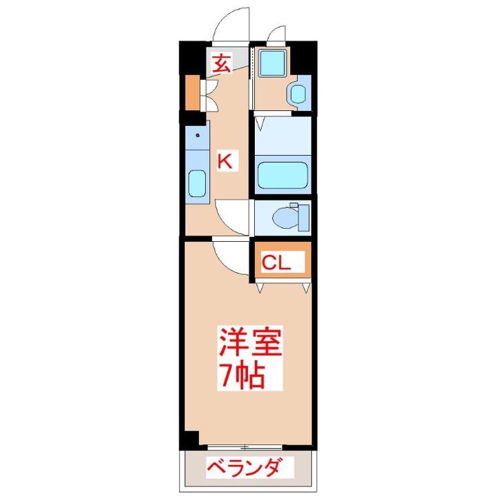 サンパティーク谷山中央の間取り